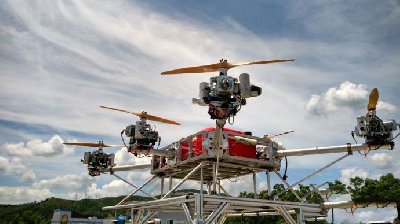 常鋒70KG級油動直驅多旋翼首飛成功